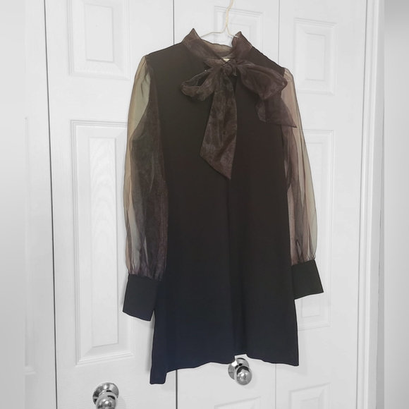 NWOT Zara Black Ruffle Dress 🌹🌴 - Picture 2 of 12